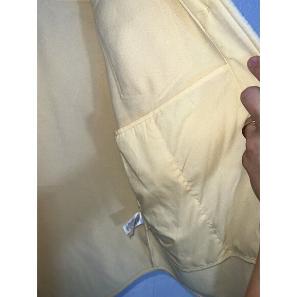 Joie Pale Yellow Fleece Button Up Shacket Size XS Pockets Oversize Jacket S - Picture 8 of 13